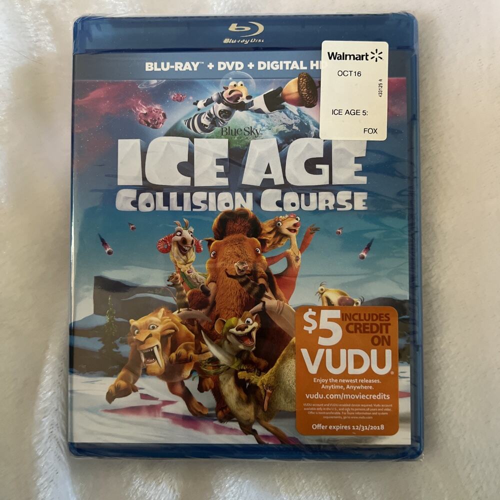 Ice Age: Collision Course Blu-ray DVD Digital New Sealed